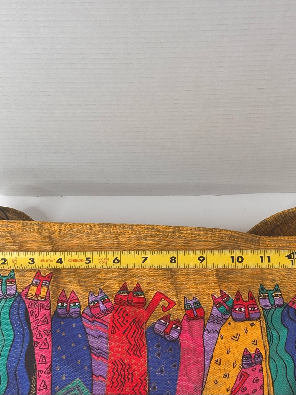Laurel Burch Fantasticats Tote Purse Colorful Cats Feline Art Print Canvas Bag - Picture 12 of 15